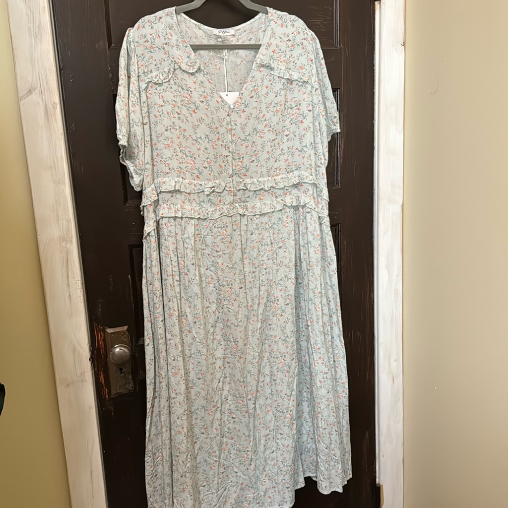 Nwt Blue Floral Polagram Dress